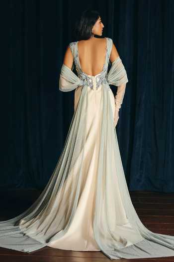 Supria Munjal Embroidered Draped Gown 