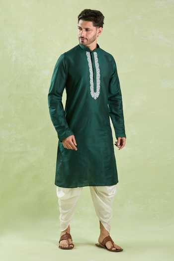 Buy Arihant Rai Sinha Green Polyester, Silk Embroidery Paisley Vine Kurta And Patiala Pant at Aza Fashions Buy_Arihant Rai Sinha_Green Polyester, Silk Embroidery Paisley Vine Kurta And Patiala Pant _at_Aza_Fashions