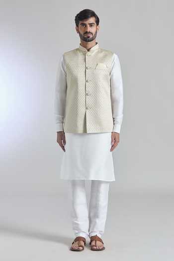 Buy Arihant Rai Sinha Cream Silk Embroidery Sequin And Thread Bundi Online at Aza Fashions Buy_Arihant Rai Sinha_Cream Silk Embroidery Sequin And Thread Bundi _Online_at_Aza_Fashions
