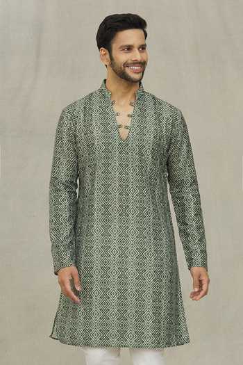 Arihant Rai Sinha Geometric Pattern Kurta Set