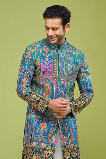 Arihant Rai Sinha Embroidered Sherwani Jacket & Pant Set 