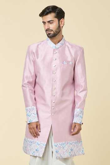 Arihant Rai Sinha Placement Embroidered Kurta With Peshwari Dhoti Pant 