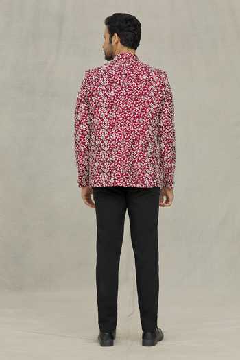 Arihant Rai Sinha Floral Embroidered Bandhgala 