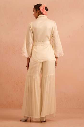 Tarini Vij Gulnaar Embroidered Top & Gharara Set 