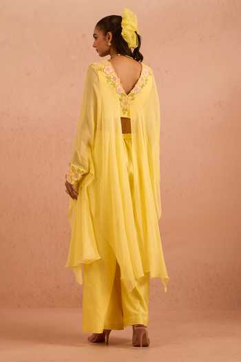 Tarini Vij Naazneen Placement Embroidered Top & Palazzo Set 