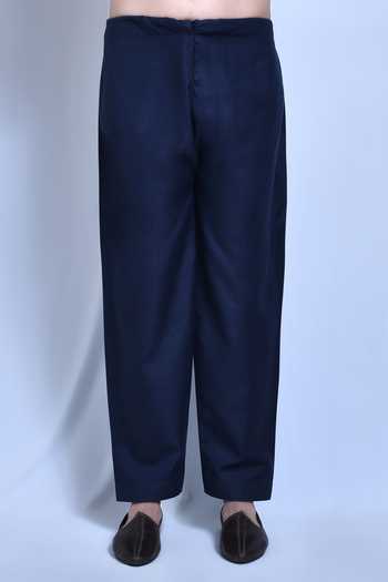 Buy_Arihant Rai Sinha_Blue Cotton, Linen Kurta And Pathani Pant Set _Online_at_Aza_Fashions