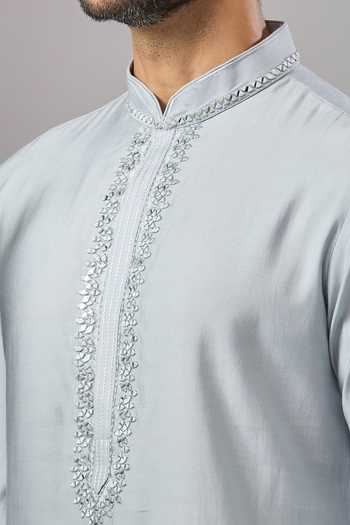 Buy Arihant Rai Sinha Sky Blue Embroidery Plain Kurta Set Buy_Arihant Rai Sinha_Sky Blue Embroidery Plain Kurta Set