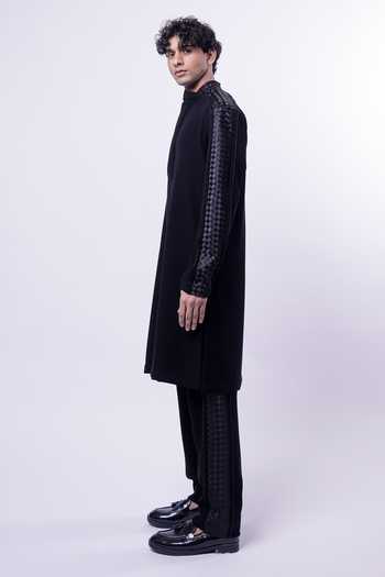 Buy Siddhant Agrawal Black Crepe, Polyester Orion Drift Bead Embroidered Kurta Set Online at Aza Fashions Buy_Siddhant Agrawal_Black Crepe, Polyester Orion Drift Bead Embroidered Kurta Set _Online_at_Aza_Fashions