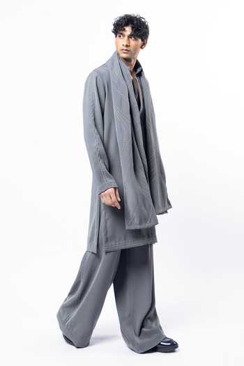 Buy Siddhant Agrawal Grey Crepe, Polyester Ethereal Root Embroidered Kurta Set Online at Aza Fashions Buy_Siddhant Agrawal_Grey Crepe, Polyester Ethereal Root Embroidered Kurta Set _Online_at_Aza_Fashions