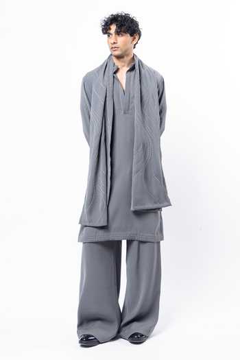 Siddhant Agrawal Ethereal Root Embroidered Kurta Set 
