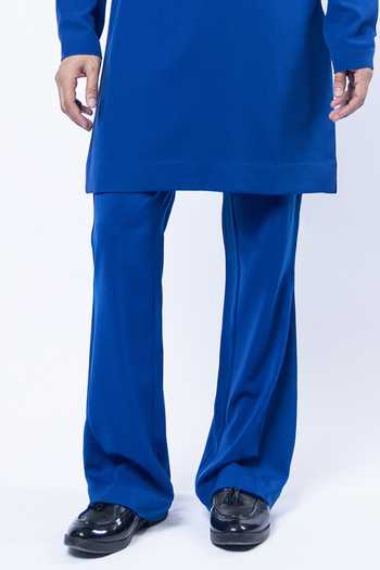 Siddhant Agrawal_Blue Polyester, Crepe Coral Rift Embroidered Kurta Set _Online_at_Aza_Fashions
