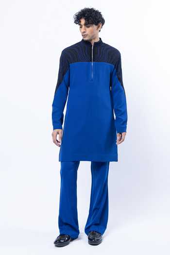 Siddhant Agrawal Coral Rift Embroidered Kurta Set 