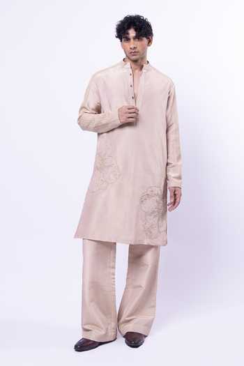 Siddhant Agrawal Wilted Bloom Embroidered Kurta Set 