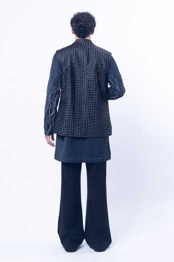 Siddhant Agrawal Weftmire Dusk Woven Nehru Jacket 