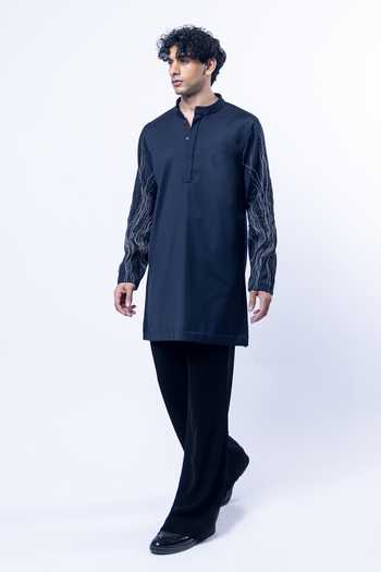 Siddhant Agrawal Vein Trace Placement Embroidered Kurta Set 