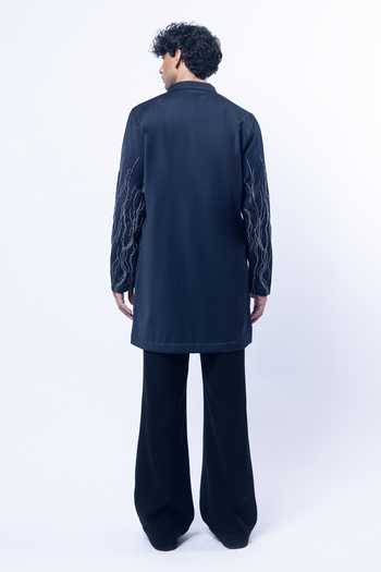 Siddhant Agrawal Vein Trace Placement Embroidered Kurta Set 