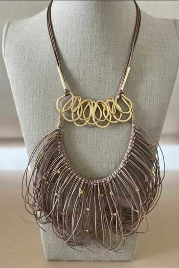 Zaza By Somya The Scribble Fringe Necklace 