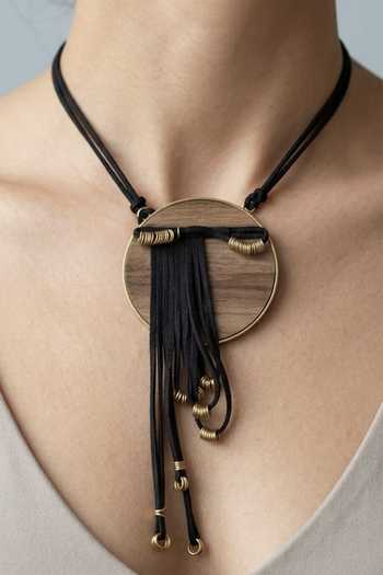 Zaza By Somya Eclipse Tassel Necklace 