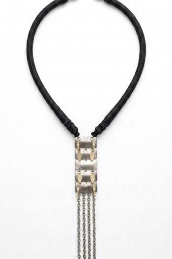 Zaza By Somya Chainfall Oxidised Necklace 