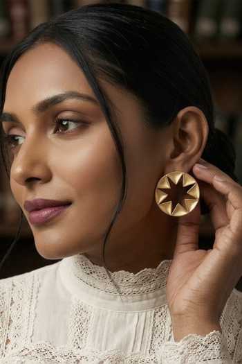 Zaza By Somya The Hollow Shaped Earrings 