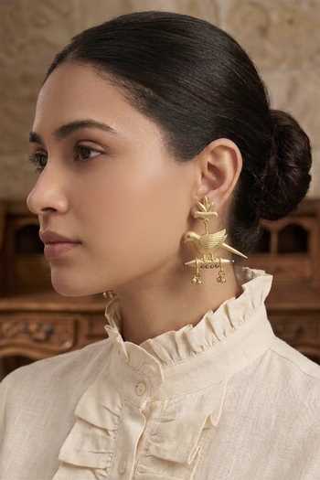 Zaza By Somya Birds Chirping Earrings 