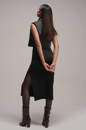 Zilaire Draped Dress & Jacket Set 