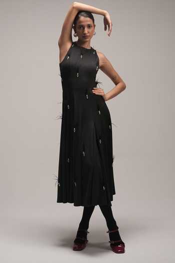 Zilaire Crystal Embellished Midi Dress 