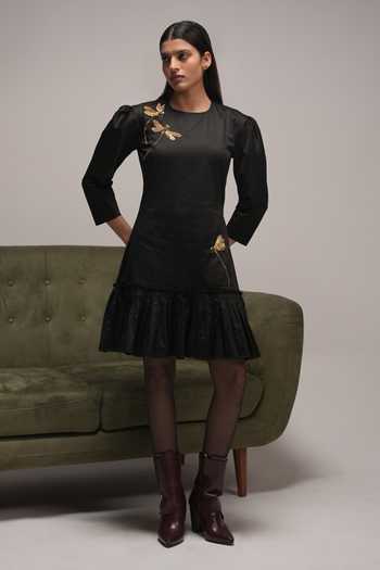 Zilaire Cotton Puff Sleeve Dress 