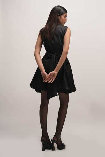 Zilaire Hand Embroidered Cotton Dress With Belt 