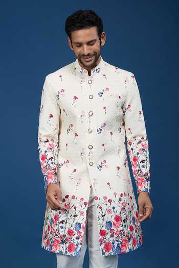 Arihant Rai Sinha Floral Pattern Sherwani Set 