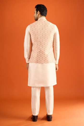 Arihant Rai Sinha Jacquard Woven Nehru Jacket 