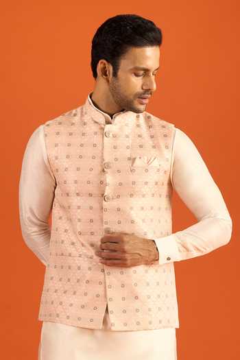 Arihant Rai Sinha Pink Sleeveless Nehru Jacket 