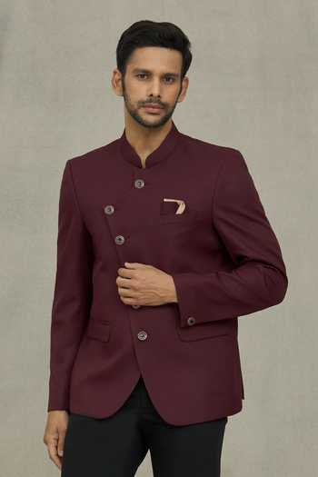 Arihant Rai Sinha Full Sleeve Plain Bandhgala 