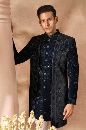 Arihant Rai Sinha Layered Embroidered Sherwani & Pant Set 