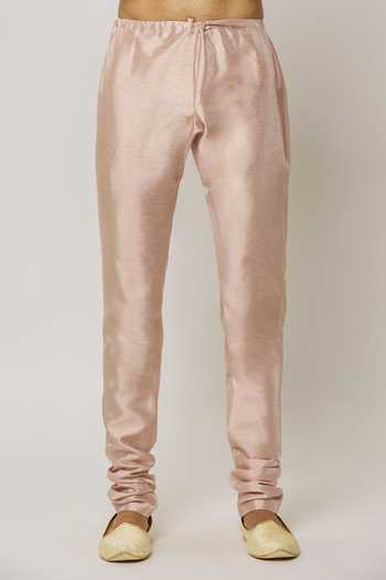 Arihant Rai Sinha_Pink Silk, Chanderi Sequins Embellished Sherwani With Churidar _Online_at_Aza_Fashions