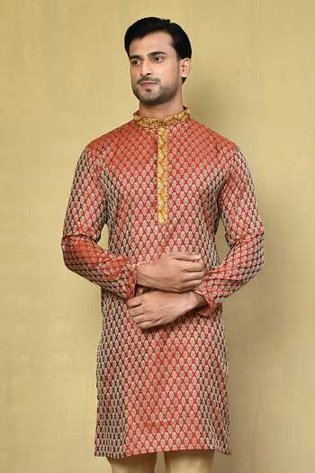 Arihant Rai Sinha Abstract Jacquard Pattern Kurta With Pyjama 
