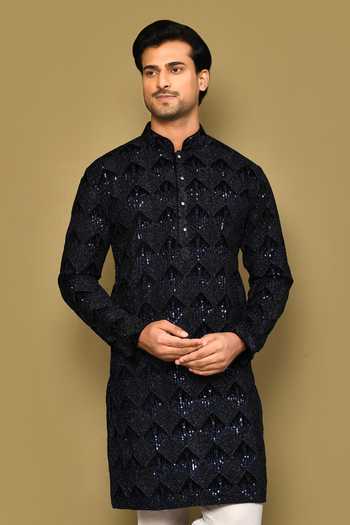 Arihant Rai Sinha Cosmo Sequin Boxes Embroidered Kurta Set 