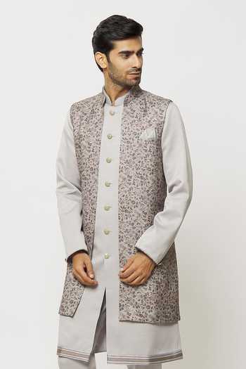 Arihant Rai Sinha Printed Jacket Aligadi Pant Set 