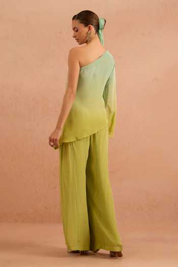 Tarini Vij Nurzar One Shoulder Top & Palazzo Set 
