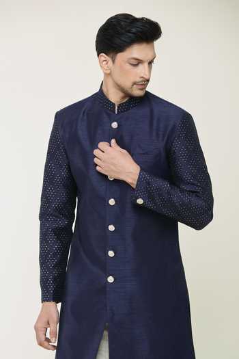 Arihant Rai Sinha Thread Woven Sherwani Set 