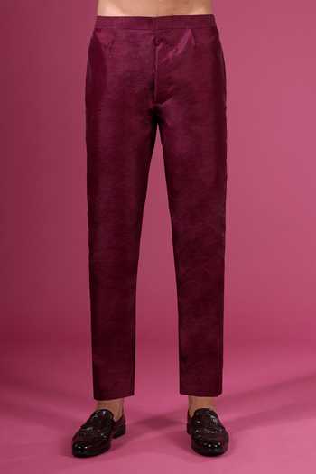 Buy Arihant Rai Sinha Maroon Jacquard, Silk Sleeveless Nehru Jacket Set Online at Aza Fashions Buy_Arihant Rai Sinha_Maroon Jacquard, Silk Sleeveless Nehru Jacket Set _Online_at_Aza_Fashions