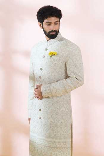 Arihant Rai Sinha Thread Sequin Embroidered Sherwani & Pant 
