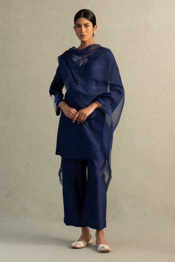 Charkhee Neckline Embroidered Kurta Set 