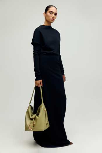Outhouse_Green Le Sac Sage Bag _at_Aza_Fashions