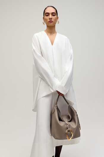 Outhouse_Grey Le Sac Greige Taupe Bag _Online_at_Aza_Fashions