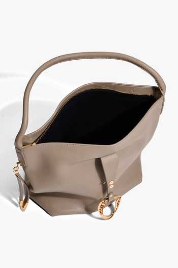 Outhouse_Grey Le Sac Greige Taupe Bag _at_Aza_Fashions