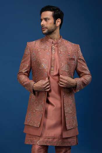 Arihant Rai Sinha Butti Embroidered Sherwani Set 