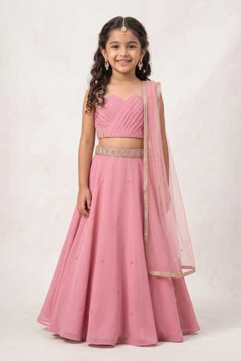 Pooja Peshoria Embellished Lehenga Set For Kids