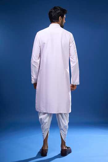 Shop Arihant Rai Sinha Pink Silk Embroidery, Mirrors Floral And Work Kurta Pant Set at Aza Fashions Shop_Arihant Rai Sinha_Pink Silk Embroidery, Mirrors Floral And Work Kurta Pant Set _at_Aza_Fashions