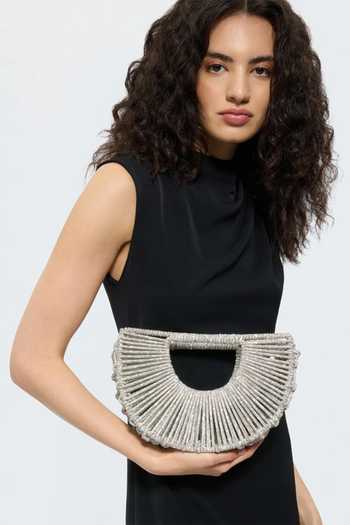 FOREVER NOOR Daisy Crystal Embellished Bag 